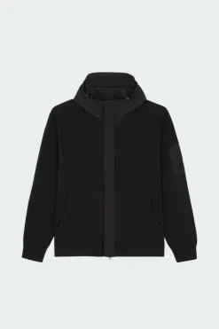 HOODED KNIT - Cardigan | Noir