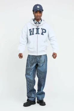 Hooded WIP Sweat Jacket - Hoodie zippé | Gris