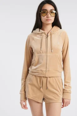 Hoodie zippé | Beige