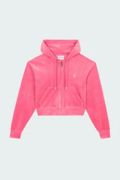 ICCLE DIAMANTE - Hoodie zippé | Rose