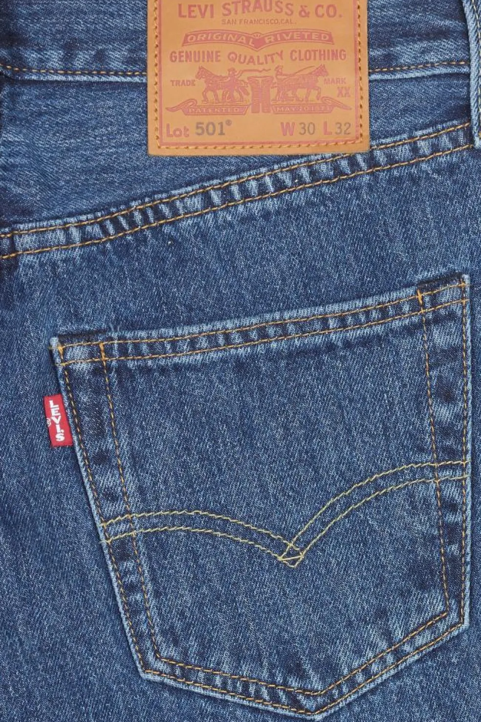 Jean 501 regular-fit en coton stretch | Bleu