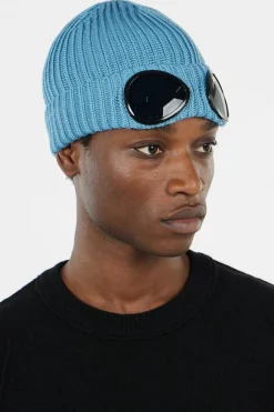 KNIT CAP IN EXTRAFINE MERINO WOOL - Bonnet | Bleu
