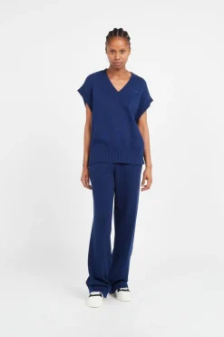 KNIT VEST - Pull | Bleu