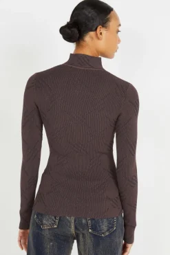 KNITTED MONOGRAM - Gilet | Marron