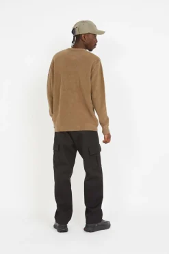 KNITWEAR CREW NECK IN CHENILLE COTTON - Pull | Beige