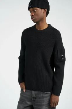 KNITWEAR CREW NECK IN FULL RIB - Pull | Noir