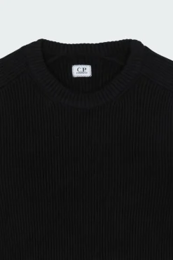 KNITWEAR CREW NECK IN FULL RIB - Pull | Noir