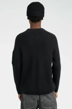 KNITWEAR CREW NECK IN FULL RIB - Pull | Noir