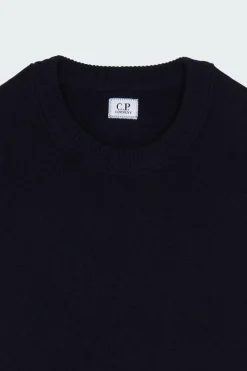 KNITWEAR CREW NECK IN LAMBSWOOL GRS - Pull | Bleu