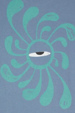 LA EYE SWIRL POCKET SS - T-shirt | Bleu