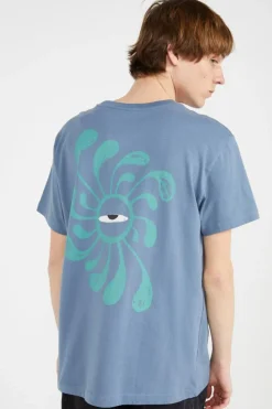 LA EYE SWIRL POCKET SS - T-shirt | Bleu
