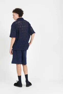 LACE SHIELD SS - Chemise | Bleu