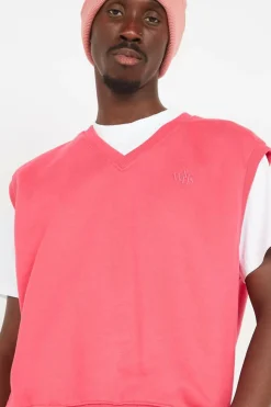 Le pull sans manche grenadine - Pull | Rose