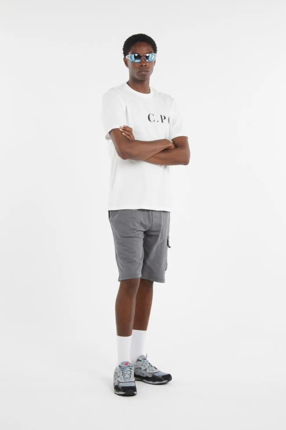 LIGHT FLEECE CARGO LENS SHORTS - Short | Gris