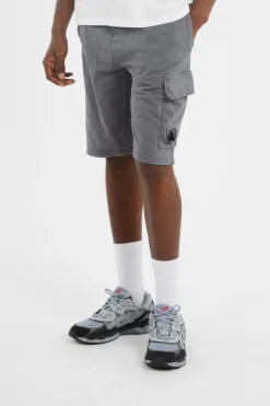 LIGHT FLEECE CARGO LENS SHORTS - Short | Gris