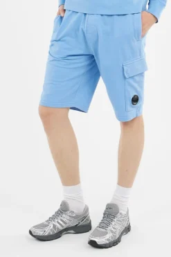 LIGHT FLEECE CARGO LENS SHORTS - Short | Bleu