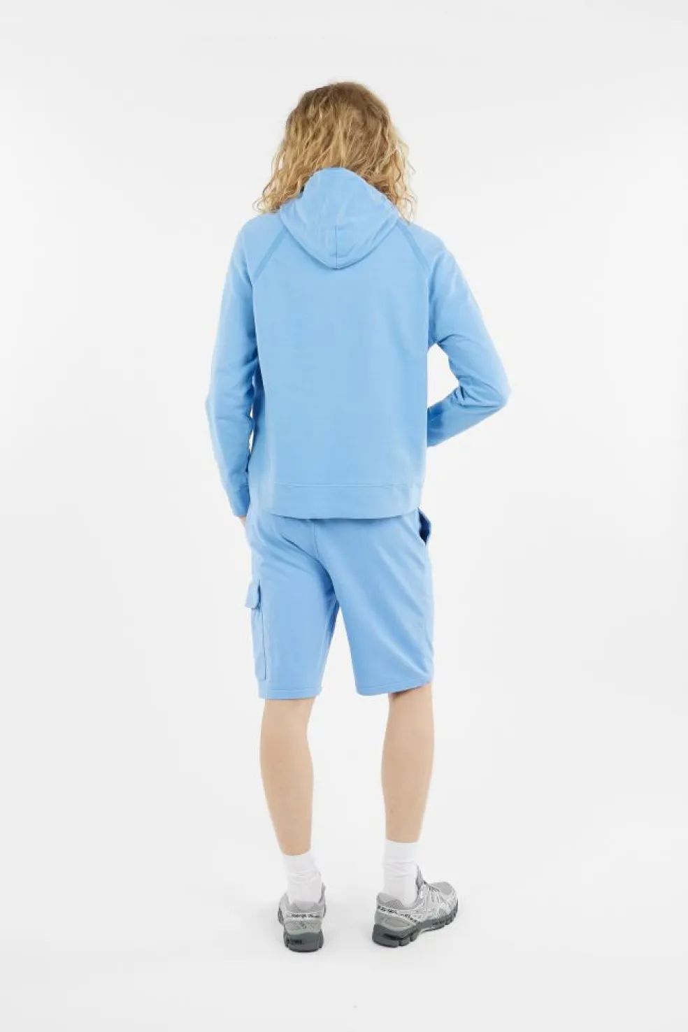 LIGHT FLEECE CARGO LENS SHORTS - Short | Bleu