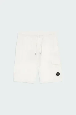 LIGHT FLEECE CARGO LENS SHORTS - Short | Blanc