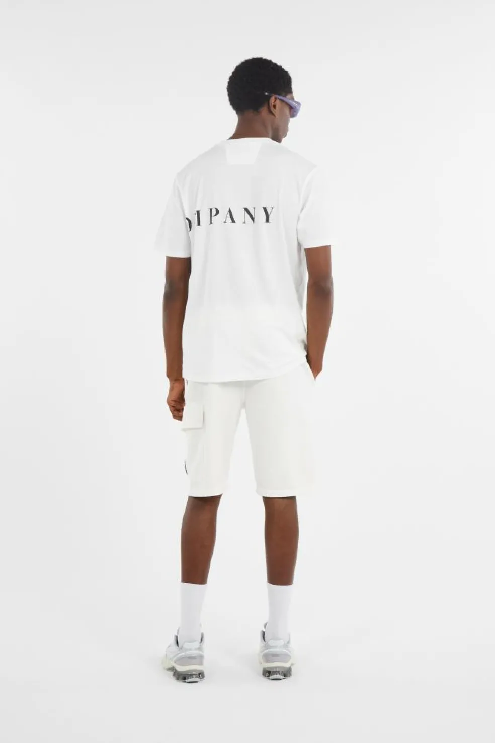 LIGHT FLEECE CARGO LENS SHORTS - Short | Blanc