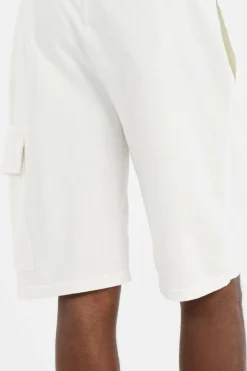 LIGHT FLEECE CARGO LENS SHORTS - Short | Blanc