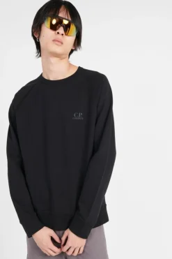 LIGHT FLEECE LOGO CREW NECK SWEATSHIRT - Sweatshirt | Noir