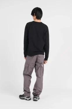 LIGHT FLEECE LOGO CREW NECK SWEATSHIRT - Sweatshirt | Noir