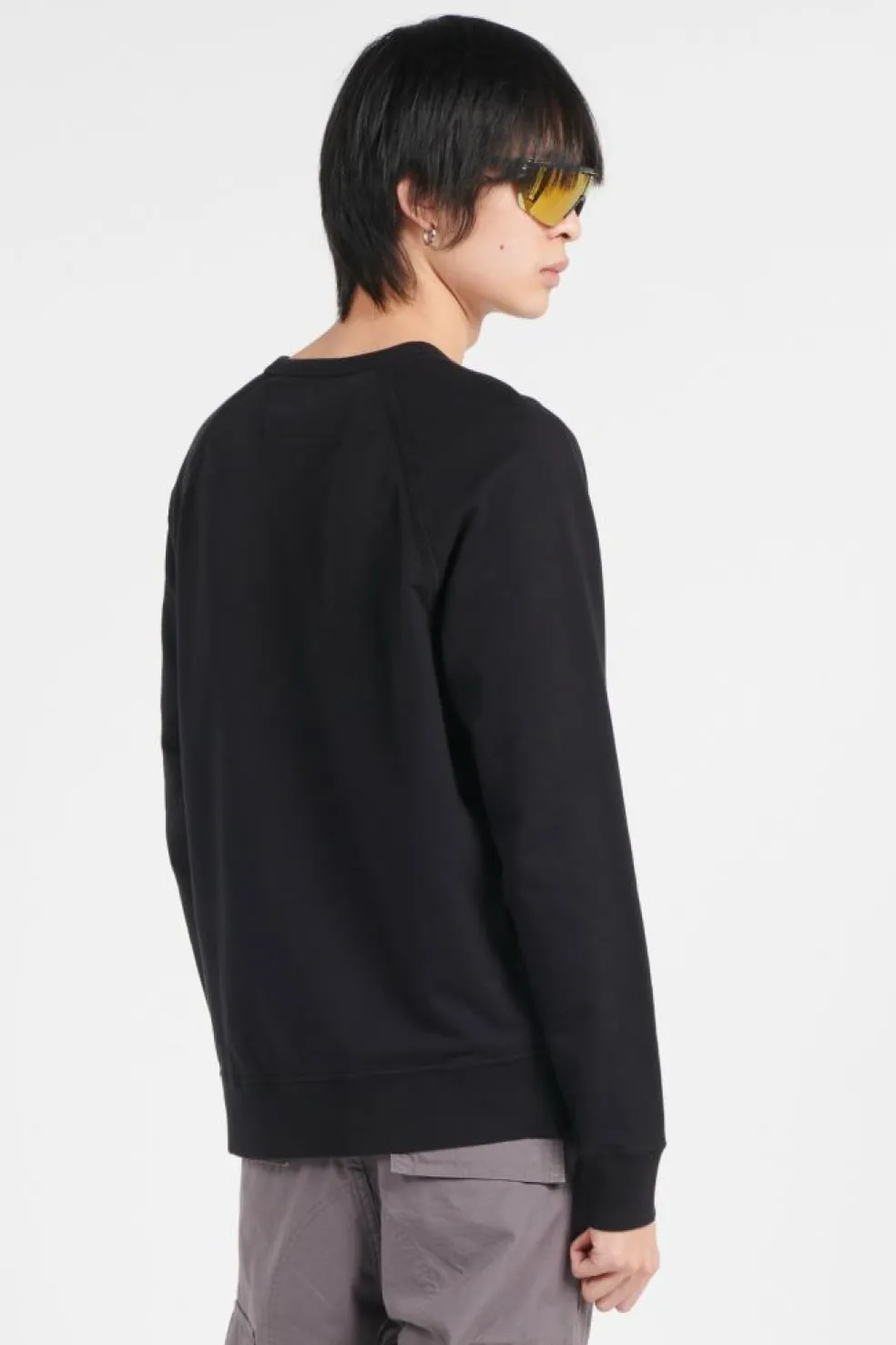 LIGHT FLEECE LOGO CREW NECK SWEATSHIRT - Sweatshirt | Noir