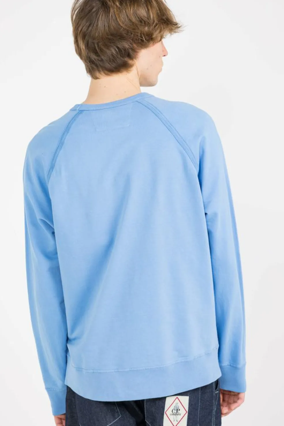 LIGHT FLEECE LOGO CREW NECK SWEATSHIRT - Sweatshirt | Bleu