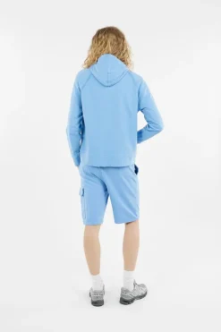 LIGHT FLEECE LOGO HOODED SWEATSHIRT - Hoodie | Bleu