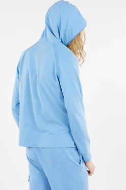 LIGHT FLEECE LOGO HOODED SWEATSHIRT - Hoodie | Bleu