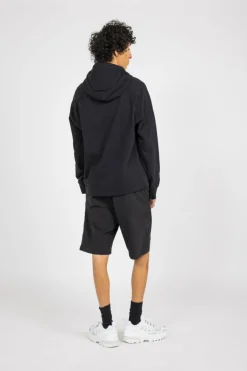 LIGHT FLEECE LOGO HOODED SWEATSHIRT - Hoodie | Noir