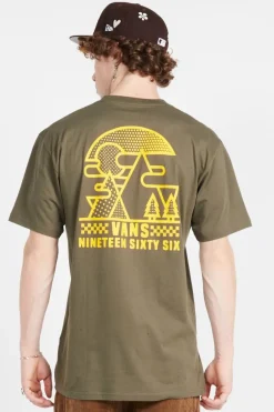 LINEAR MOUNTAIN S/S GRAPE LEAF - T-shirt | Kaki