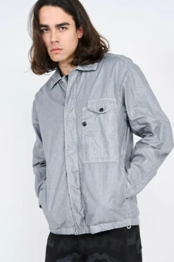 LINO WAX OVERSHIRT - Surchemise | Gris