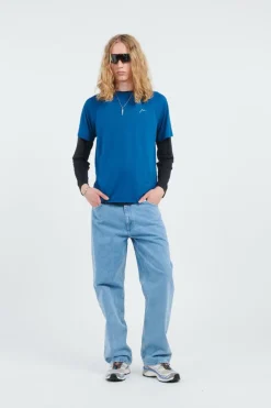 LOGO AIR SHORT SLE - T-shirt | Bleu