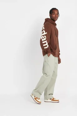 LOGO LINE HD - Hoodie | Marron