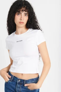 logotype cropped - T-shirt | Blanc