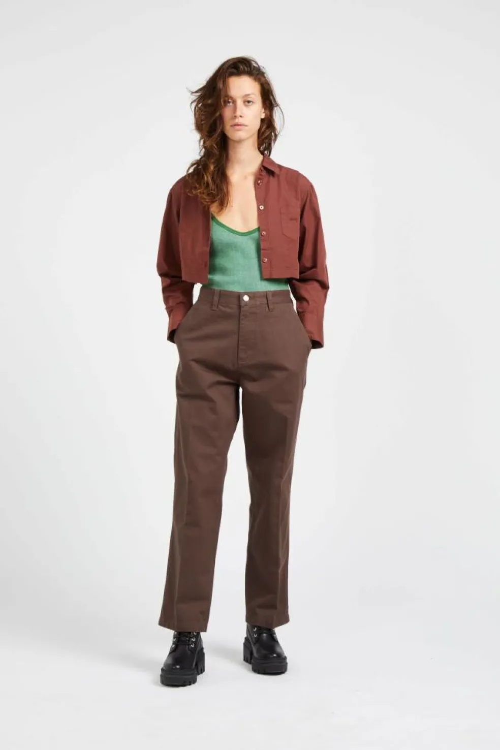 LONDON CROPPED SHIRT SEP - Chemise | Rouge