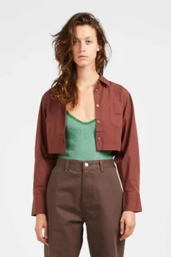 LONDON CROPPED SHIRT SEP - Chemise | Rouge