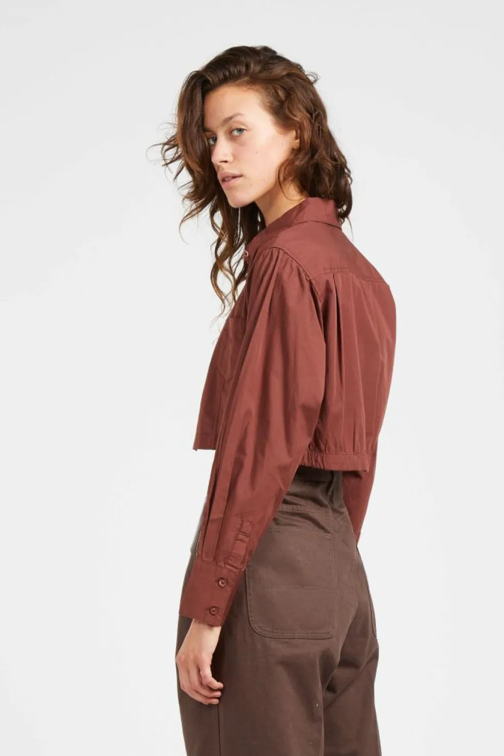 LONDON CROPPED SHIRT SEP - Chemise | Rouge