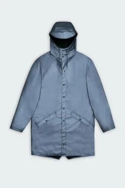 LONG JACKET W3 - Coupe-vent imperméable long à capuche | Bleu