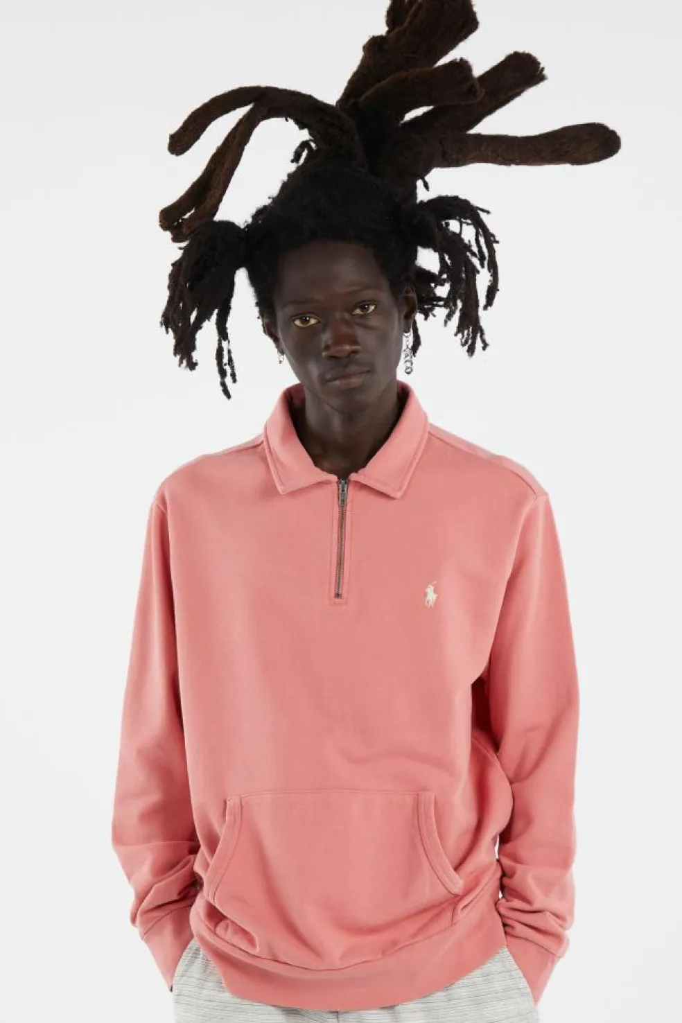Loopback Fleece Quarter-Zip Sweatshirt - Sweatshirt | Rose