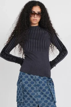 lore knit top - Pull | Gris