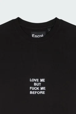 Love me but fuck me before - T-shirt | Noir