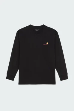 L/S American Script T-Shirt - T-shirt | Noir