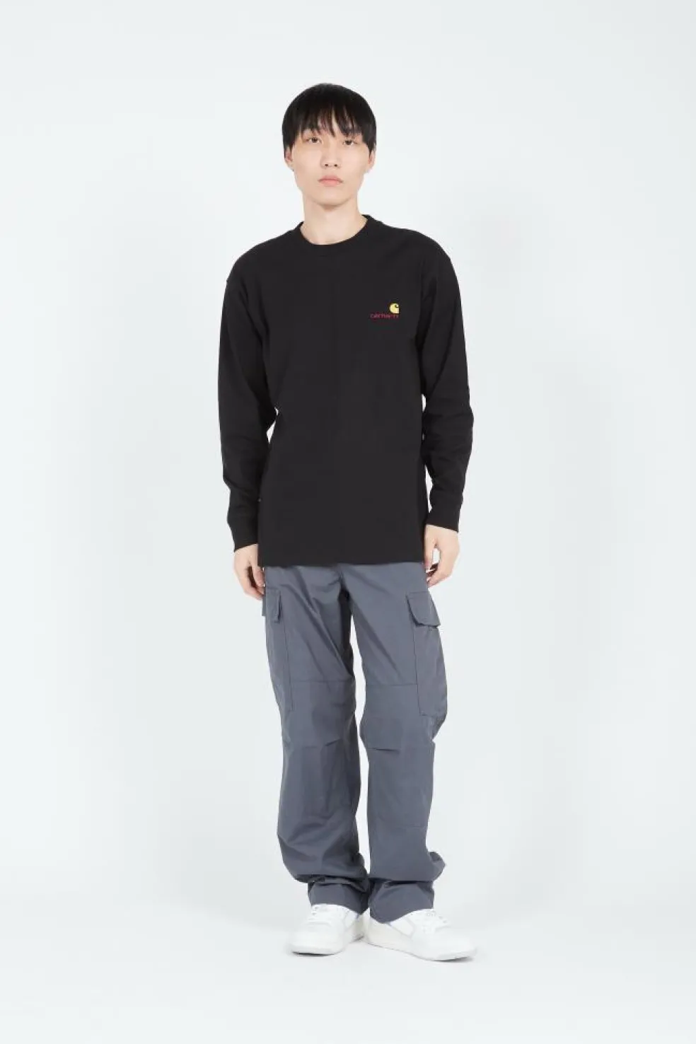 L/S American Script T-Shirt - T-shirt | Noir