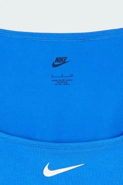 LS CROP TOP - Top court | Bleu