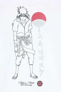 LS SASUKE - t-shirt tealer x naruto | Blanc