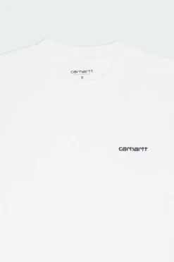 L/S Script Embroidery T-Shirt - T-shirt | Blanc