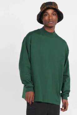 L/S Script Mockneck T-Shirt - T-shirt | Vert