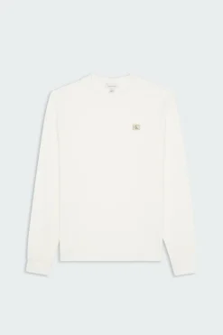 LS WAFFLE BADGE CREW - Pull | Blanc